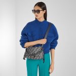 FENDI Mamma Baguette Medium Dark blue denim-effect FF jacquard bag - Image 7